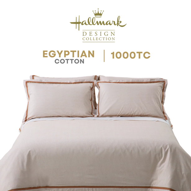 Classic Egyptian Cotton Bed Sheet - 1000TC - Khaki