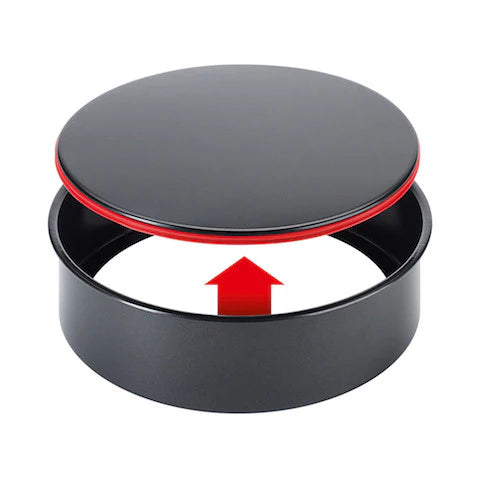 PushPan Deep Round Cake Pan - Non Stick Heavy Gauge Carbon Steel
