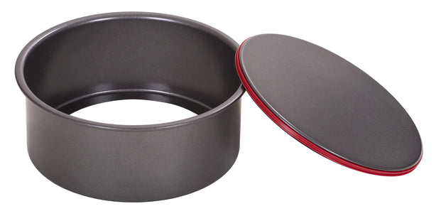 PushPan Deep Round Cake Pan - Non Stick Heavy Gauge Carbon Steel