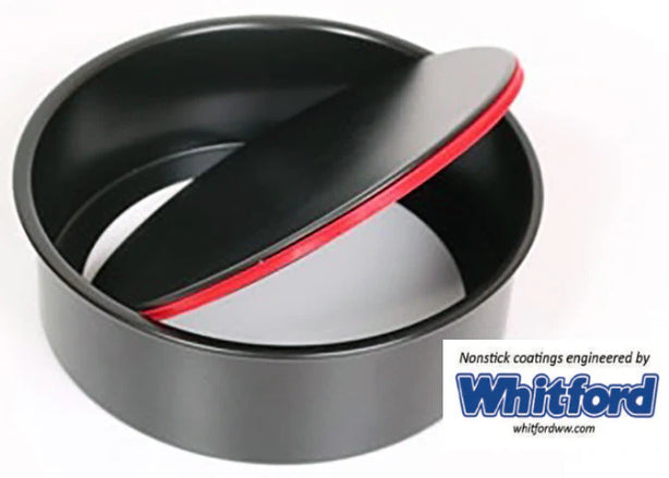 PushPan Deep Round Cake Pan - Non Stick Heavy Gauge Carbon Steel