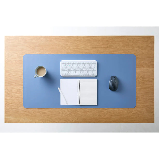 ELECOM New Desk Mat/MP-DM04/ Soft Leather/ Large Mouse Pad/ Wipeable with Water/ Black/Pink/Blue