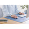 ELECOM New Desk Mat/MP-DM04/ Soft Leather/ Large Mouse Pad/ Wipeable with Water/ Black/Pink/Blue