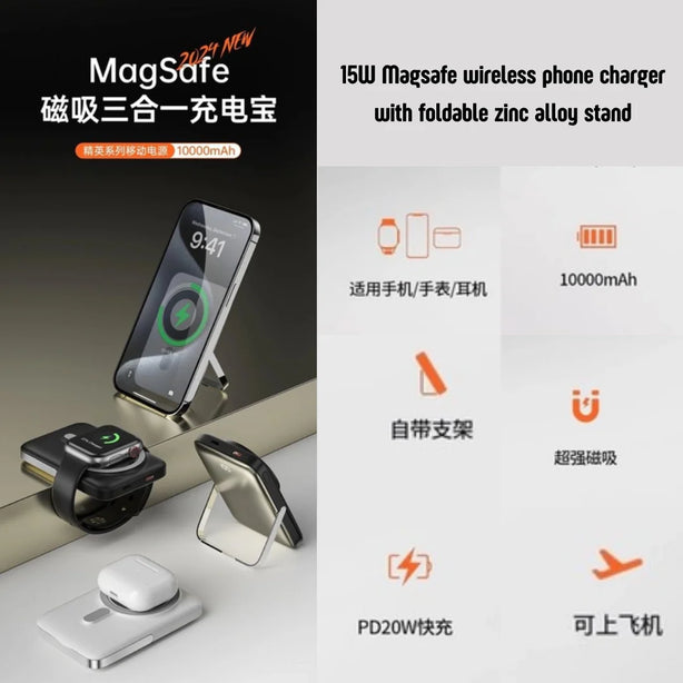 WIWU Wi-P018 10000mAh Magnetic Wireless Power Bank PD20W, CCC Certified