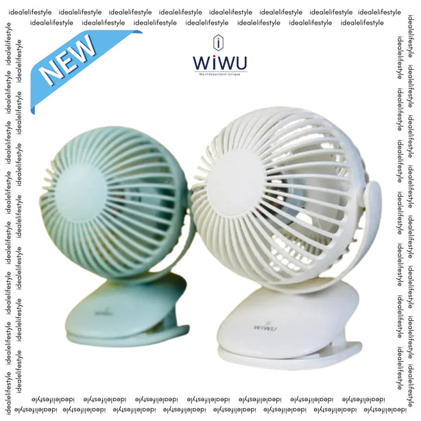 WiWU FS03 2 in 1 Table/Clip 360 Degree Rotation Fan