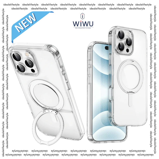 WiWU MCC-201 iShield Ultra for IP16 Shockproof phone case with Magnetic 360° Rotatable Ring Holder Kickstand