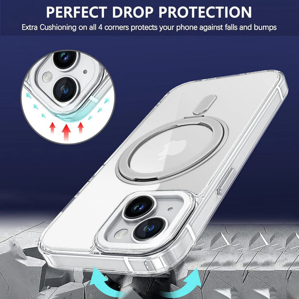 WiWU MCC-201 iShield Ultra for IP16 Shockproof phone case with Magnetic 360° Rotatable Ring Holder Kickstand