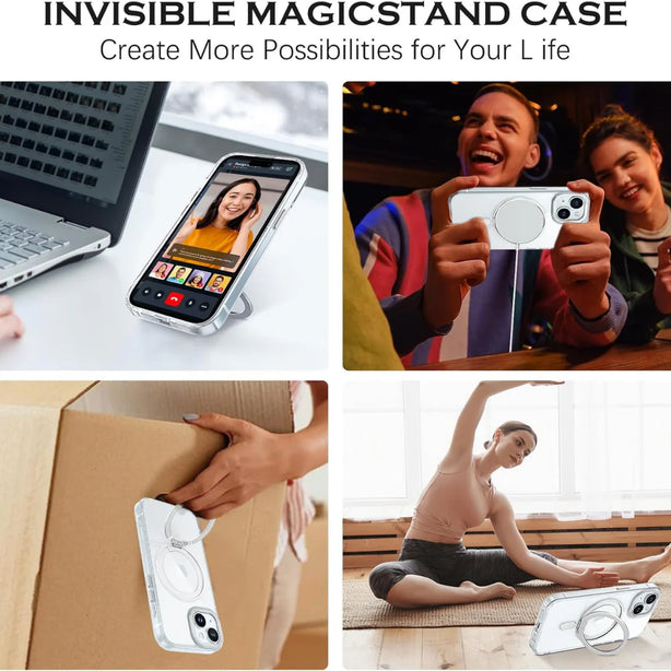 WiWU MCC-201 iShield Ultra for IP16 Shockproof phone case with Magnetic 360° Rotatable Ring Holder Kickstand