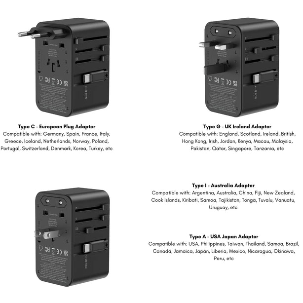 WiWU UA004 Universal Travel Adapter(PD 70W)