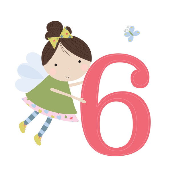 Age 6 Birthday Girl Greeting Card