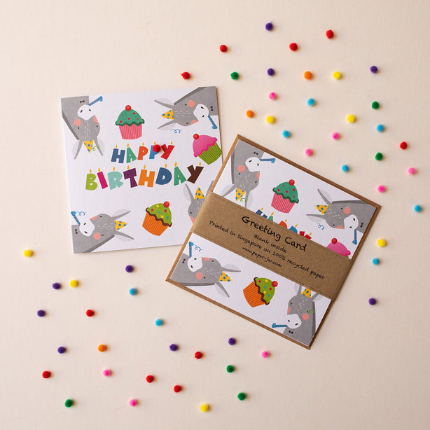 Donkeys And Cupcakes Greeting Card