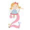 Age 2 Birthday Girl Greeting Card
