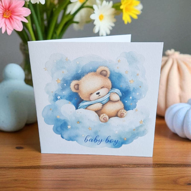 Baby Bear Boy Greeting Card