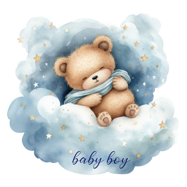 Baby Bear Boy Greeting Card