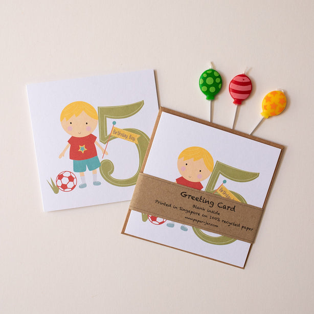 Age 5 Birthday Boy Greeting Card