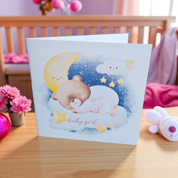 Baby Bear Girl Greeting Card