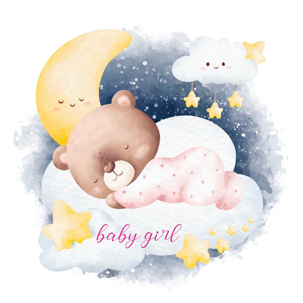 Baby Bear Girl Greeting Card