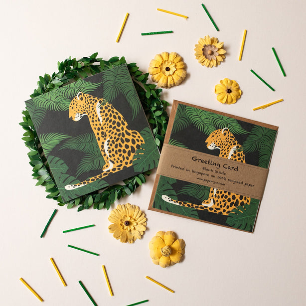 Jungle Leopard Greeting Card