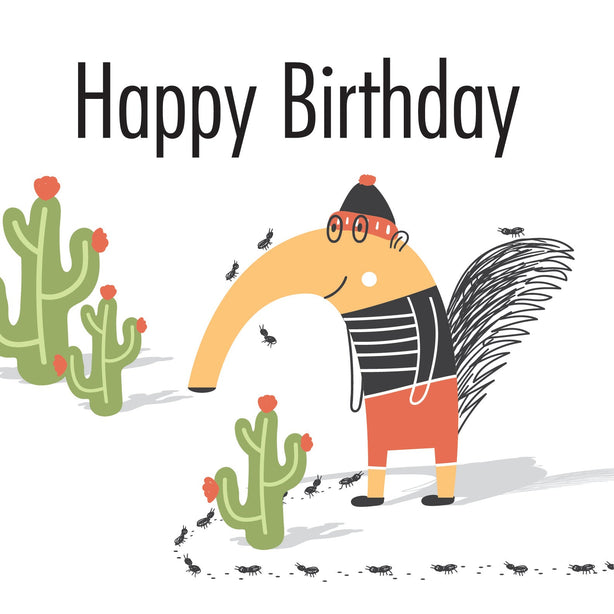 Anteater With Ant Trail Greeting Card