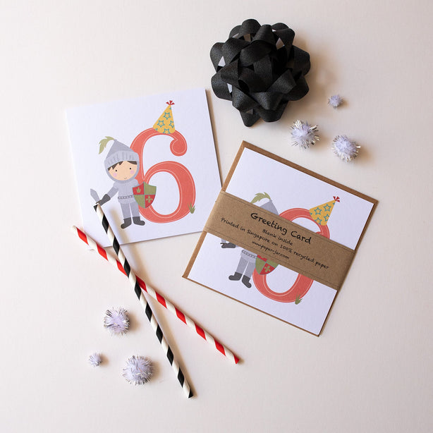 Age 6 Birthday Boy Greeting Card
