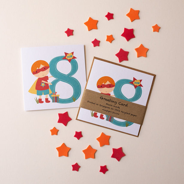 Age 8 Birthday Boy Greeting Card