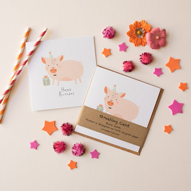Party Pig Greeting Card