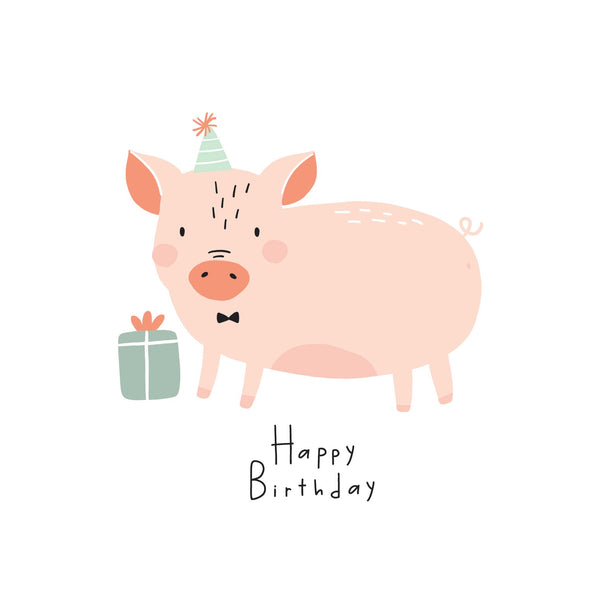 Party Pig Greeting Card