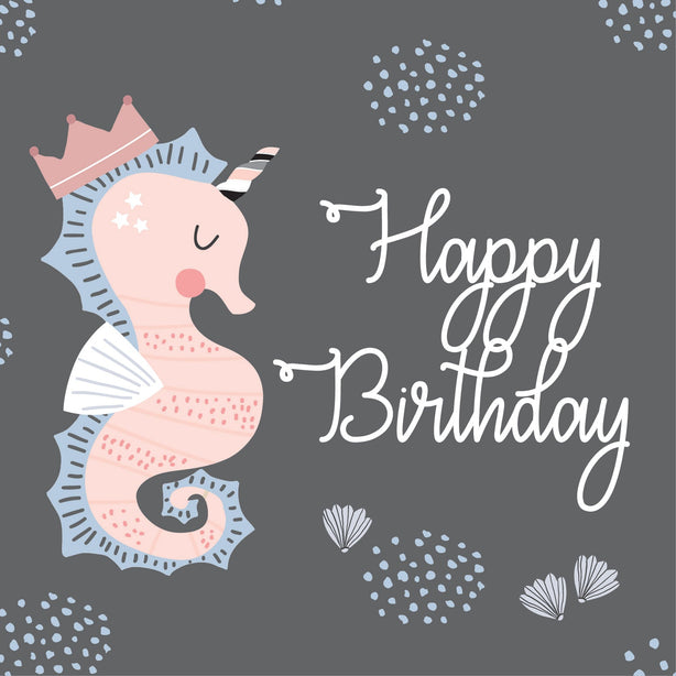 Seahorse Unicorn Greeting Card