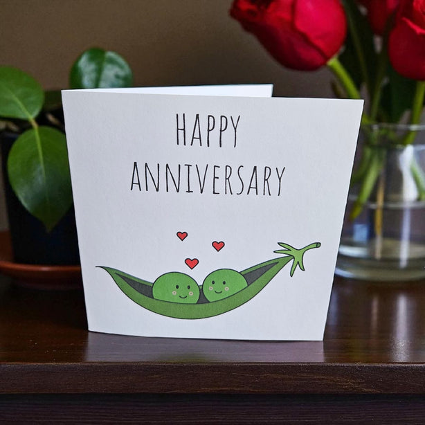 Happy Anniversary Peas In A Pod Greeting Card