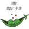 Happy Anniversary Peas In A Pod Greeting Card