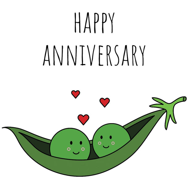 Happy Anniversary Peas In A Pod Greeting Card