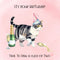 Paw A Glass Or Two Greeting Card