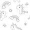 Magical Unicorn - Girls - Age 5-6 Years Colour-in Pyjamas