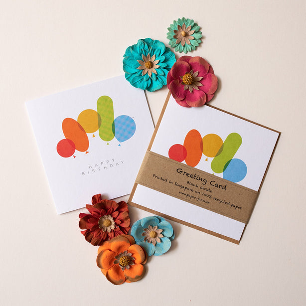 Colourful Balloons Greeting Card