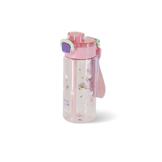 Eplas Candy Crush One-touch Open Top with Hard & Coloured Straw water bottle with prints, 650ml (EGI 650)