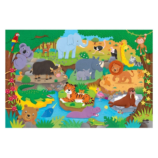 Galt Giant Floor Puzzle (Theme Park / Alphabet Animals / Counting Creatures / Space / Who's Taller / Jungle / Dinosaurs / Construction)