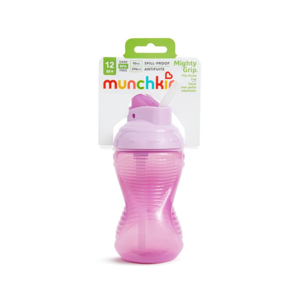 Munchkin Mighty Grip Flip Straw Cup - 10oz