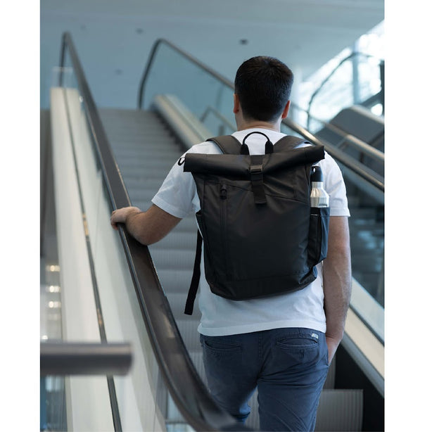 Troika Roll Top Backpack Foldable BBL51BK