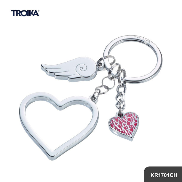 Troika Keyring Love is in the Air Chrome KR1701CH