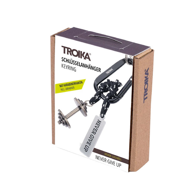 Troika Keyring Never Give Up KR2409BK