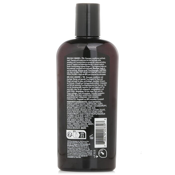 3-in-1 Ginger + Tea Shampoo, Conditioner And Body Wash - 250ml/8.4oz