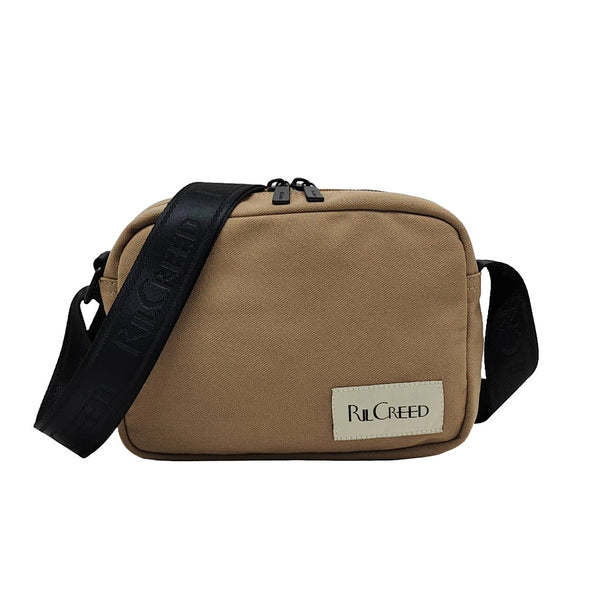 Ril Creed Canvas Crossbody Bag with back slip pocket