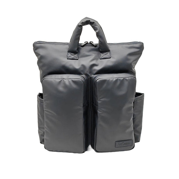 Ril Creed Rubberised Tote Bag Black with 2 Front Zip Pockets