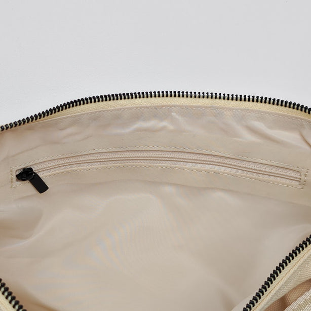 Ril Creed Canvas Crossbody Bag with main zip compartment