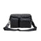Ril Creed Rubberised Crossbody Bag Black with 3 Front Zip Pockets