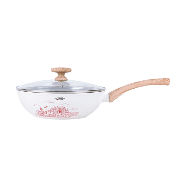 Shogun SG60 Ceragan 24cm Wok with Glass Lid