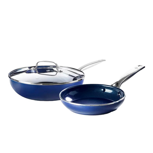 Blue Diamond 3pcs Cookware Set - Dark Blue