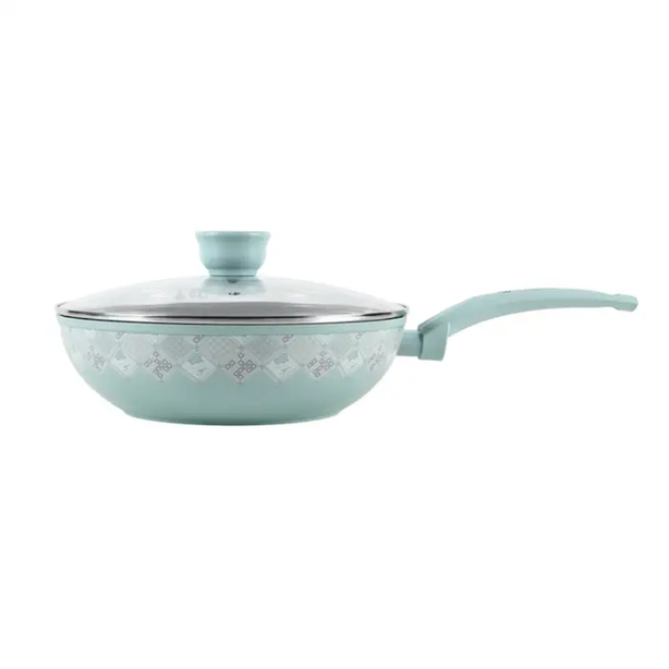 Emerald Hill x La Gourmet Collection - 28cm Ceramic Wok w/ Glass Lid