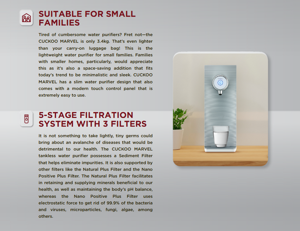 Marvel Water Purifier Tankless (Free 1-Year Servicing CCSP & Installation)