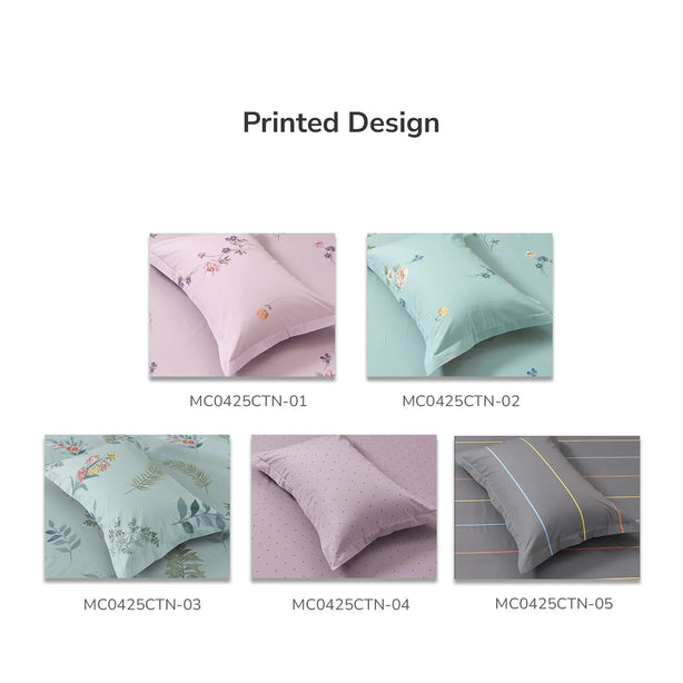 Marie Claire Lumine Printed 100% Combed Cotton 1000TC | Fitted Sheet Set I Bed Set - MC0525CTN-04