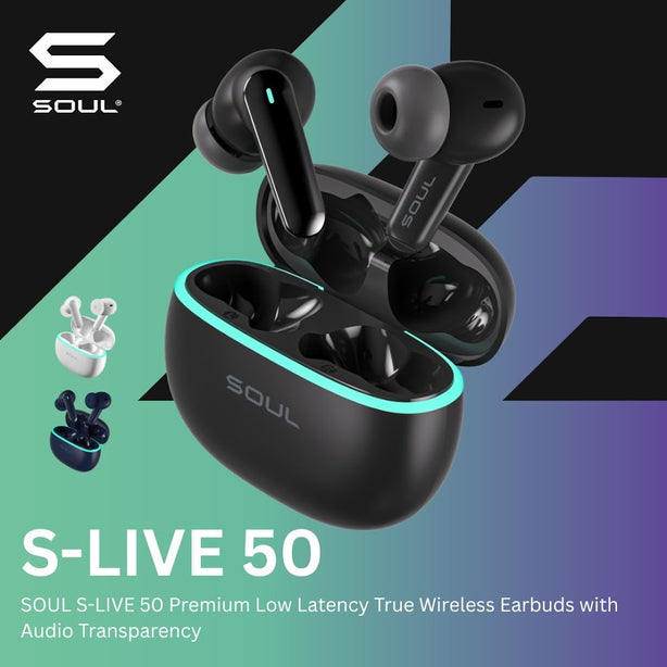 SOUL S-LIVE 50 Premium Low Latency True Wireless Earbuds